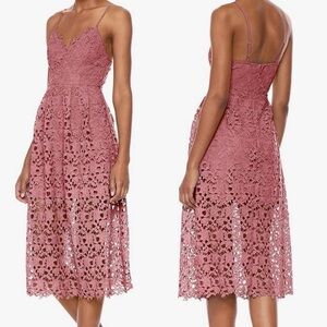 ASTR the Label | Lace Eyelet Cotton Dress | Pink Mauve | Women’s XL